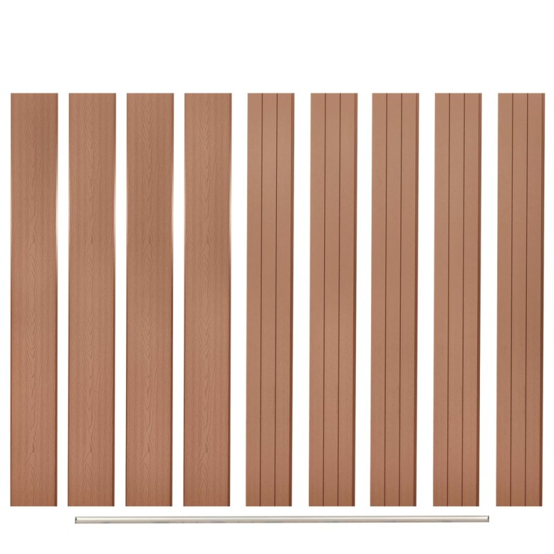 vidaXL Ersatz-Zaunbretter 9 Stk. WPC 170 cm Braun vidaXL Ersatz-Zaunbretter 9 Stk. WPC 170 cm Braun