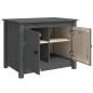 vidaXL Couchtisch Grau 71x49x55 cm Massivholz Kiefer vidaXL Couchtisch Grau 71x49x55 cm Massivholz Kiefer