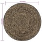vidaXL Teppich Handgefertigt Jute Schwarz und Natur 150 cm vidaXL Teppich Handgefertigt Jute Schwarz und Natur 150 cm