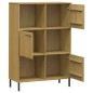 vidaXL Bücherregal OSLO Metallbeine Braun 90x35x128,5 cm Massivholz vidaXL Bücherregal OSLO Metallbeine Braun 90x35x128,5 cm Massivholz
