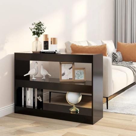 vidaXL Bücherregal/Raumteiler Schwarz 100x30x72 cm