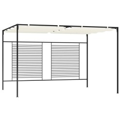 vidaXL Pavillon mit Ausziehbarem Dach 3x4x2,3 m Cremeweiß 180 g/m²  