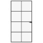 vidaXL Innentür Schwarz 102x201,5 cm Hartglas & Aluminium Schlank vidaXL Innentür Schwarz 102x201,5 cm Hartglas & Aluminium Schlank