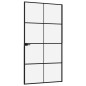 vidaXL Innentür Schwarz 102x201,5 cm Hartglas & Aluminium Schlank vidaXL Innentür Schwarz 102x201,5 cm Hartglas & Aluminium Schlank