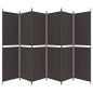 vidaXL 6-tlg. Paravent Braun 300x200 cm Stoff vidaXL 6-tlg. Paravent Braun 300x200 cm Stoff
