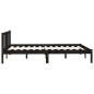 vidaXL Massivholzbett Schwarz Kiefer 150x200 cm