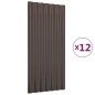 vidaXL Dachpaneele 12 Stk. Pulverbeschichteter Stahl Braun 80x36 cm vidaXL Dachpaneele 12 Stk. Pulverbeschichteter Stahl Braun 80x36 cm