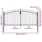 vidaXL Zauntor Doppelflügel mit Speerspitzen Stahl 3 x 1,5 m Schwarz vidaXL Zauntor Doppelflügel mit Speerspitzen Stahl 3 x 1,5 m Schwarz