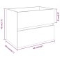 vidaXL Waschbeckenschrank Braun Eiche-Optik 60x38,5x45cm Holzwerkstoff vidaXL Waschbeckenschrank Braun Eiche-Optik 60x38,5x45cm Holzwerkstoff