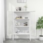 vidaXL Highboard Weiß 80x35x135 cm Stahl und Gehärtetes Glas vidaXL Highboard Weiß 80x35x135 cm Stahl und Gehärtetes Glas