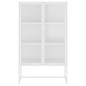 vidaXL Highboard Weiß 80x35x135 cm Stahl und Gehärtetes Glas vidaXL Highboard Weiß 80x35x135 cm Stahl und Gehärtetes Glas