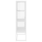 vidaXL Highboard Weiß 80x35x135 cm Stahl und Gehärtetes Glas vidaXL Highboard Weiß 80x35x135 cm Stahl und Gehärtetes Glas