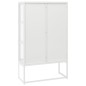 vidaXL Highboard Weiß 80x35x135 cm Stahl und Gehärtetes Glas vidaXL Highboard Weiß 80x35x135 cm Stahl und Gehärtetes Glas