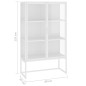 vidaXL Highboard Weiß 80x35x135 cm Stahl und Gehärtetes Glas vidaXL Highboard Weiß 80x35x135 cm Stahl und Gehärtetes Glas