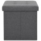 vidaXL Hocker mit Stauraum Dunkelgrau Leinenoptik vidaXL Hocker mit Stauraum Dunkelgrau Leinenoptik