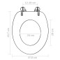 Toilettensitz WC-Sitz MDF Wassertropfen Design Toilettensitz WC-Sitz MDF Wassertropfen Design