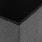 vidaXL Hocker mit Stauraum Dunkelgrau Leinenoptik vidaXL Hocker mit Stauraum Dunkelgrau Leinenoptik