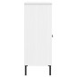 vidaXL Bücherregal OSLO mit Metallbeinen Weiß 90x35x90,5 cm Massivholz vidaXL Bücherregal OSLO mit Metallbeinen Weiß 90x35x90,5 cm Massivholz