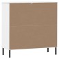 vidaXL Bücherregal OSLO mit Metallbeinen Weiß 90x35x90,5 cm Massivholz vidaXL Bücherregal OSLO mit Metallbeinen Weiß 90x35x90,5 cm Massivholz
