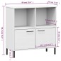 vidaXL Bücherregal OSLO mit Metallbeinen Weiß 90x35x90,5 cm Massivholz vidaXL Bücherregal OSLO mit Metallbeinen Weiß 90x35x90,5 cm Massivholz