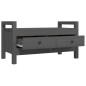 vidaXL Flurbank Grau 80x40x43 cm Massivholz Kiefer vidaXL Flurbank Grau 80x40x43 cm Massivholz Kiefer