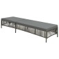 Sonnenliege mit Auflage Poly Rattan Grau Sonnenliege mit Auflage Poly Rattan Grau