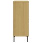 vidaXL Bücherregal OSLO mit Metallbeinen Braun 90x35x90,5cm Massivholz vidaXL Bücherregal OSLO mit Metallbeinen Braun 90x35x90,5cm Massivholz