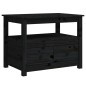 vidaXL Couchtisch Schwarz 71x49x55 cm Massivholz Kiefer vidaXL Couchtisch Schwarz 71x49x55 cm Massivholz Kiefer