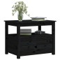 vidaXL Couchtisch Schwarz 71x49x55 cm Massivholz Kiefer vidaXL Couchtisch Schwarz 71x49x55 cm Massivholz Kiefer