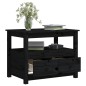 vidaXL Couchtisch Schwarz 71x49x55 cm Massivholz Kiefer vidaXL Couchtisch Schwarz 71x49x55 cm Massivholz Kiefer