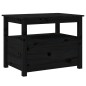 vidaXL Couchtisch Schwarz 71x49x55 cm Massivholz Kiefer vidaXL Couchtisch Schwarz 71x49x55 cm Massivholz Kiefer