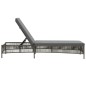 Sonnenliege mit Auflage Poly Rattan Grau Sonnenliege mit Auflage Poly Rattan Grau