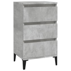 vidaXL Nachttisch Betongrau 40x35x70 cm Holzwerkstoff