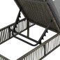 Sonnenliege mit Auflage Poly Rattan Grau Sonnenliege mit Auflage Poly Rattan Grau