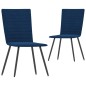 Esszimmerstühle 2 Stk. Blau Samt Esszimmerstühle 2 Stk. Blau Samt