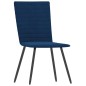 Esszimmerstühle 2 Stk. Blau Samt Esszimmerstühle 2 Stk. Blau Samt