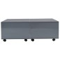 vidaXL Couchtisch Hochglanz-Grau 100x100x35 cm vidaXL Couchtisch Hochglanz-Grau 100x100x35 cm