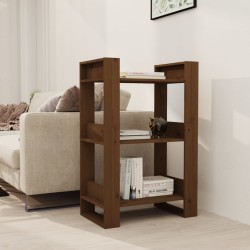 vidaXL Bücherregal/Raumteiler Honigbraun 60x35x91 cm Massivholz
