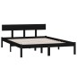vidaXL Massivholzbett Schwarz 120x190 cm vidaXL Massivholzbett Schwarz 120x190 cm