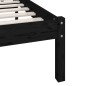 vidaXL Massivholzbett Schwarz 120x190 cm vidaXL Massivholzbett Schwarz 120x190 cm