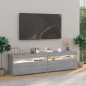vidaXL TV-Schrank mit LED-Leuchten 2 Stück Grau Sonoma 75x35x40 cm vidaXL TV-Schrank mit LED-Leuchten 2 Stück Grau Sonoma 75x35x40 cm