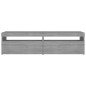 vidaXL TV-Schrank mit LED-Leuchten 2 Stück Grau Sonoma 75x35x40 cm vidaXL TV-Schrank mit LED-Leuchten 2 Stück Grau Sonoma 75x35x40 cm
