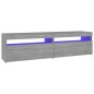 vidaXL TV-Schrank mit LED-Leuchten 2 Stück Grau Sonoma 75x35x40 cm vidaXL TV-Schrank mit LED-Leuchten 2 Stück Grau Sonoma 75x35x40 cm