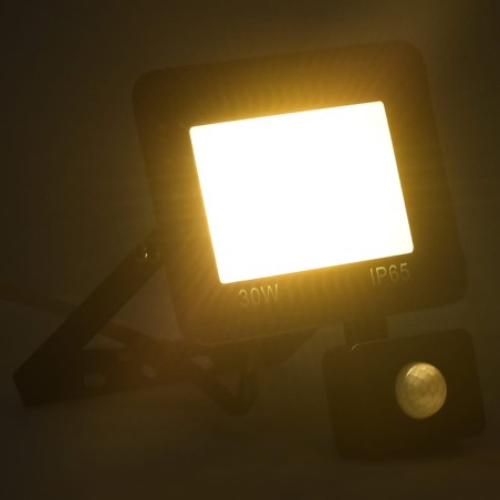 vidaXL LED-Fluter mit Sensor 30 W Warmweiß