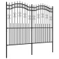 vidaXL Gartenzaun mit Speerspitzen Schwarz 222 cm Stahl vidaXL Gartenzaun mit Speerspitzen Schwarz 222 cm Stahl