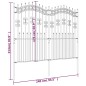vidaXL Gartenzaun mit Speerspitzen Schwarz 222 cm Stahl vidaXL Gartenzaun mit Speerspitzen Schwarz 222 cm Stahl
