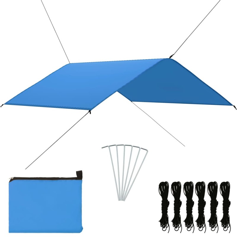 vidaXL Outdoor-Tarp 4x4 m Blau vidaXL Outdoor-Tarp 4x4 m Blau