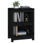 vidaXL Bücherregal Schwarz 50x35x68 cm Massivholz Kiefer vidaXL Bücherregal Schwarz 50x35x68 cm Massivholz Kiefer