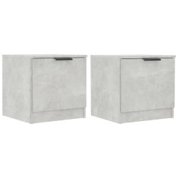 vidaXL Nachttische 2 Stk. Betongrau 40x39x40 cm