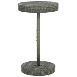 vidaXL Gartentisch Grau 60,5x106 cm Poly Rattan
